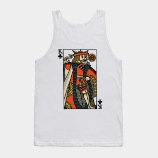 Original Standard Character of Playing Card King of Clubs Tank Top